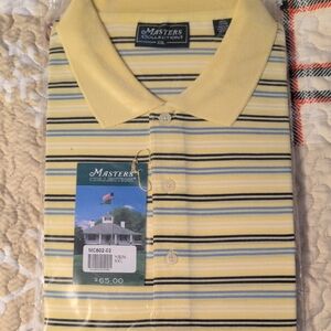 Masters Yellow and Black Striped Polo Shirt